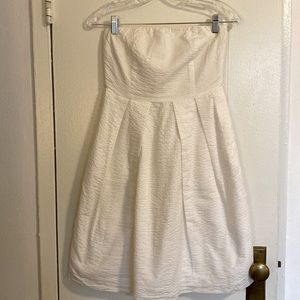 Jcrew strapless white dress size 2